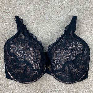 Thirdlove black 24/7 lace contour plunge bra 38F